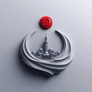 Patinomechanics style, Midjourney V6.1: bold minimalist logo design for Istanbul city municipal services