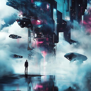 Dandelion Sounding style, Midjourney V6.1: cinematic shot from sci-fi movie