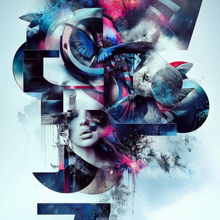 Dandelion Sounding style, Midjourney V6.1: typographic composition with large letters
