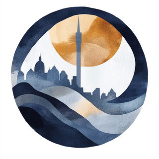 Odonata Paperwing style, Midjourney V6.1: bold minimalist logo design for Istanbul city municipal services