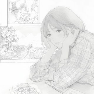 Petaletch style, Midjourney V6.1: black-and-white manga comic strip