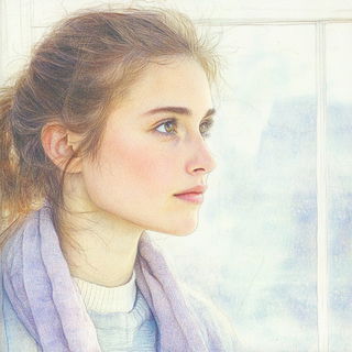 Petaletch style, Midjourney V6.1: photographic portrait of female protagonist