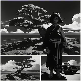 Atelier Rookspur style, Midjourney V6.1: black-and-white manga comic strip