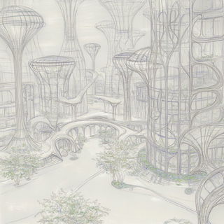 Gogglemaw style, Midjourney V6.1: megacity with futuristic bioarchitecture