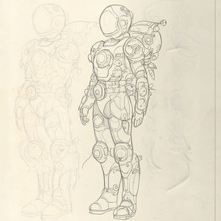 Gogglemaw style, Midjourney V6.1: concept art character design of retropunk steam knight