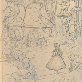 Gogglemaw style, Midjourney V6.1: retro fairy-tale illustration