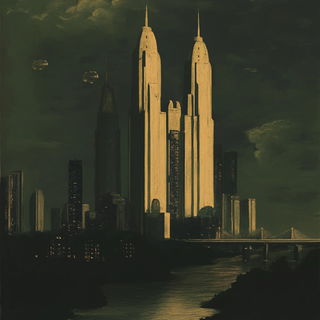 Folklorivet style, Midjourney V6.1: megacity with futuristic bioarchitecture