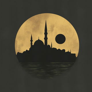 Folklorivet style, Midjourney V6.1: bold minimalist logo design for Istanbul city municipal services