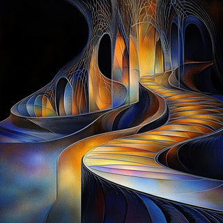 Chromabloom style, Midjourney V6.1: abstract 3D render