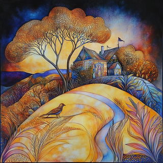 Chromabloom style, Midjourney V6.1: traditional folk art