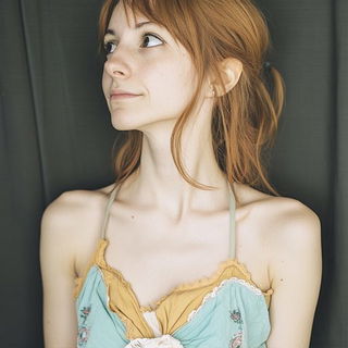 Radial Circuitry style, Midjourney V6.1: photographic portrait of female protagonist