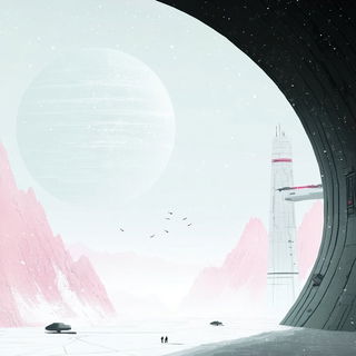 Cobalt Void Architecture style, Midjourney V6.1: cinematic shot from sci-fi movie