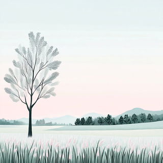 Cobalt Void Architecture style, Midjourney V6.1: realistic landscape photograph of quiet dawn