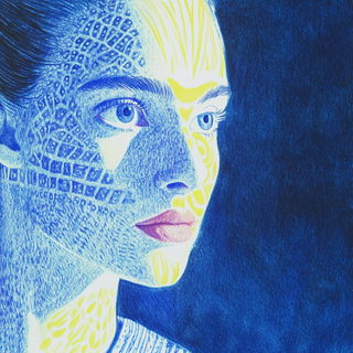 Mycelial Skyfoundry style, Midjourney V6.1: photographic portrait of female protagonist