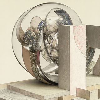 Electrodamask style, Midjourney V6.1: abstract 3D render
