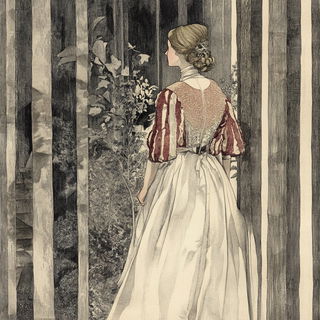 Electrodamask style, Midjourney V6.1: retro fairy-tale illustration