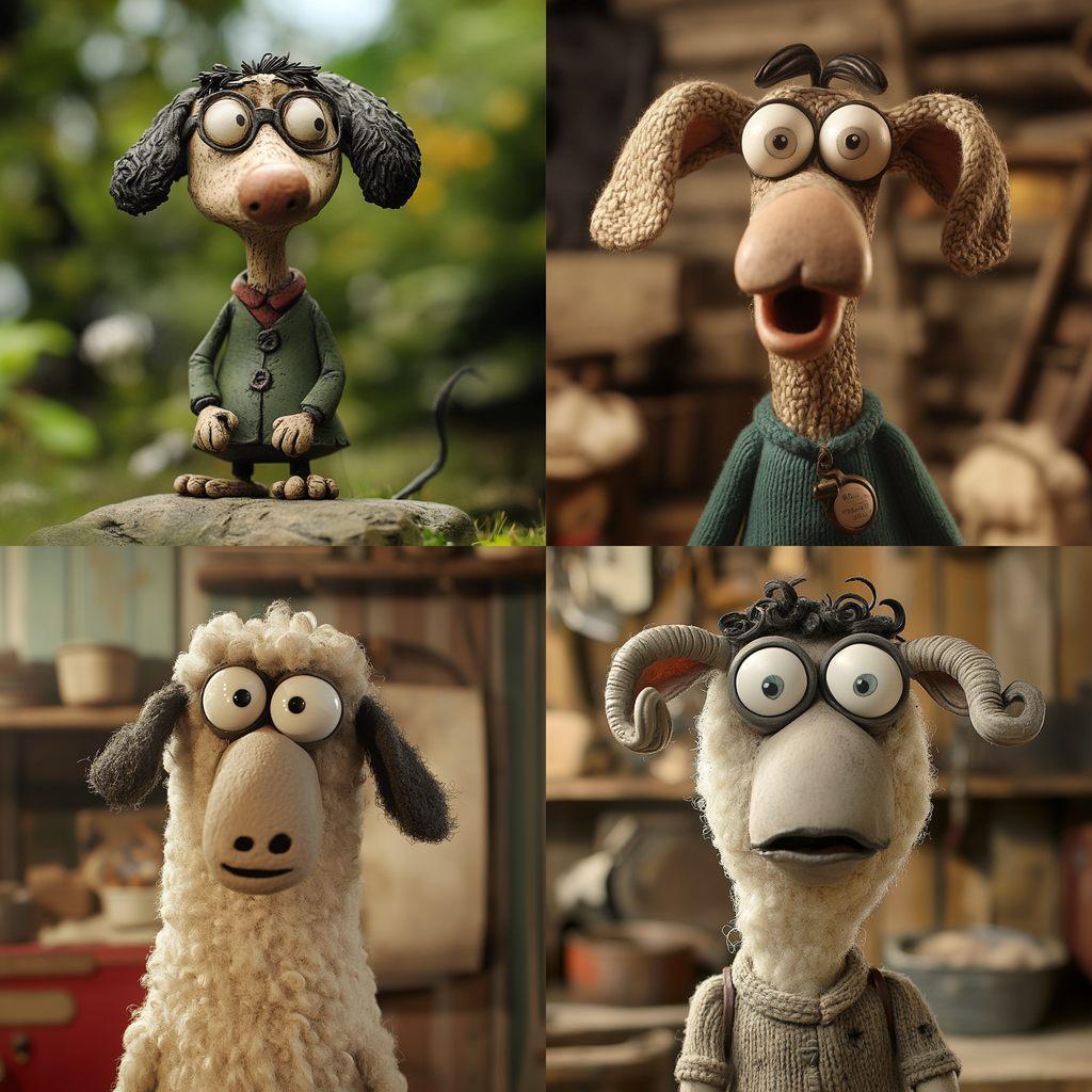 Aardman Animations style, Midjourney V6.1, render 1 of 4