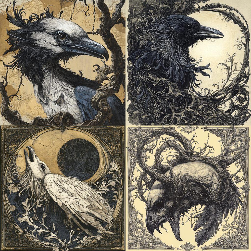 Aaron Horkey style, Midjourney V6.1, render 1 of 4