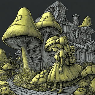 Bokehmarsh style, Midjourney V6.1: retro fairy-tale illustration