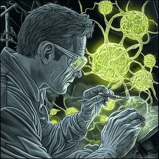 Bokehmarsh style, Midjourney V6.1: editorial illustration for popular scientific magazine cover