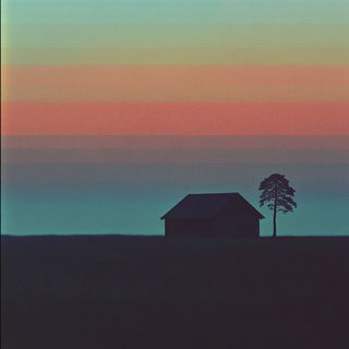 Carousel Cels style, Midjourney V6.1: realistic landscape photograph of quiet dawn