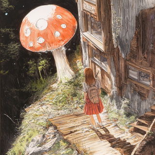 Archipuppetry style, Midjourney V6.1: retro fairy-tale illustration