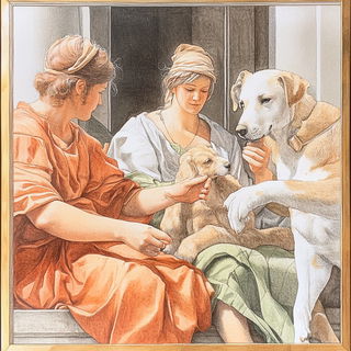 Archipuppetry style, Midjourney V6.1: classical 18th-century oil painting