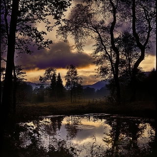 Mistral Concrete style, Midjourney V6.1: realistic landscape photograph of quiet dawn