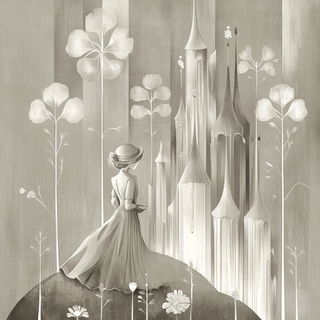Ribbed Spine Bindery style, Midjourney V6.1: retro fairy-tale illustration