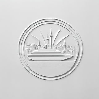 Ribbed Spine Bindery style, Midjourney V6.1: bold minimalist logo design for Istanbul city municipal services
