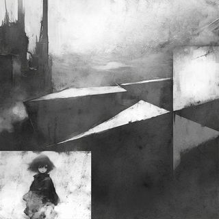 Porcelanomechanics style, Midjourney V6.1: black-and-white manga comic strip