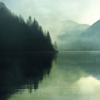 Porcelanomechanics style, Midjourney V6.1: realistic landscape photograph of quiet dawn