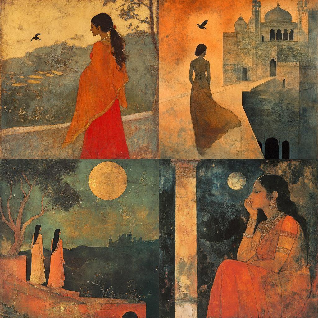Abanindranath Tagore style, Midjourney V6.1, render 1 of 4