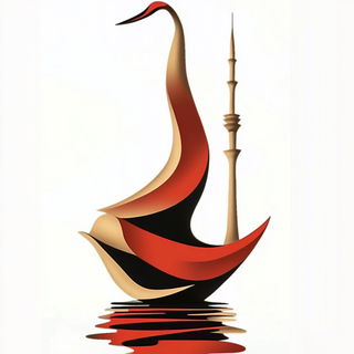 Fujiroto style, Midjourney V6.1: bold minimalist logo design for Istanbul city municipal services