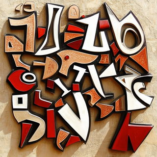 Fujiroto style, Midjourney V6.1: typographic composition with large letters