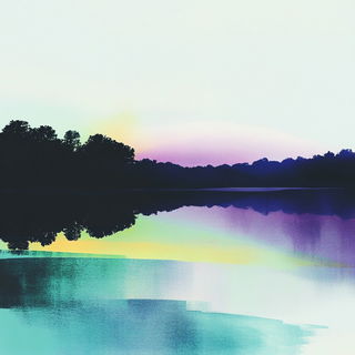 Azure Shoka style, Midjourney V6.1: realistic landscape photograph of quiet dawn