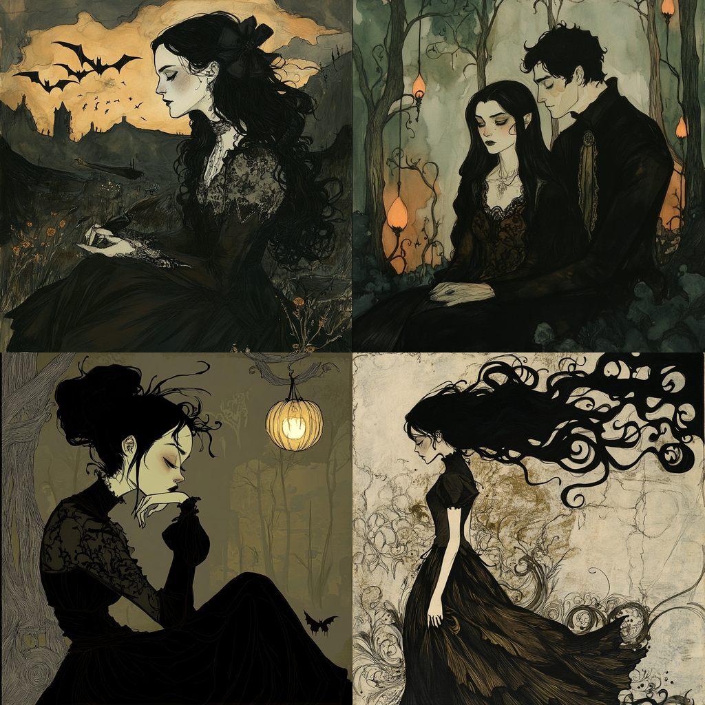 Abigail Larson style, Midjourney V6.1, render 1 of 4