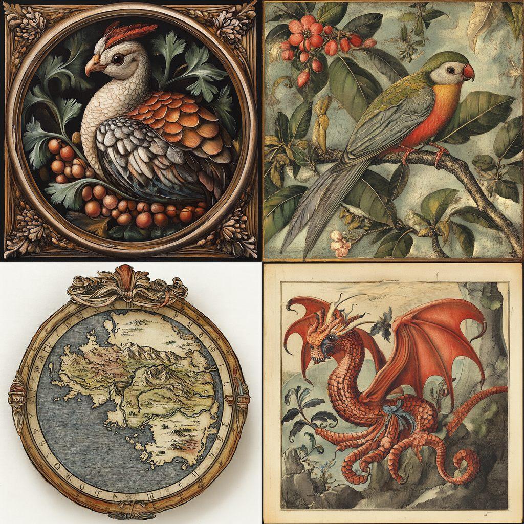 Abraham Ortelius style, Midjourney V6.1, render 1 of 4
