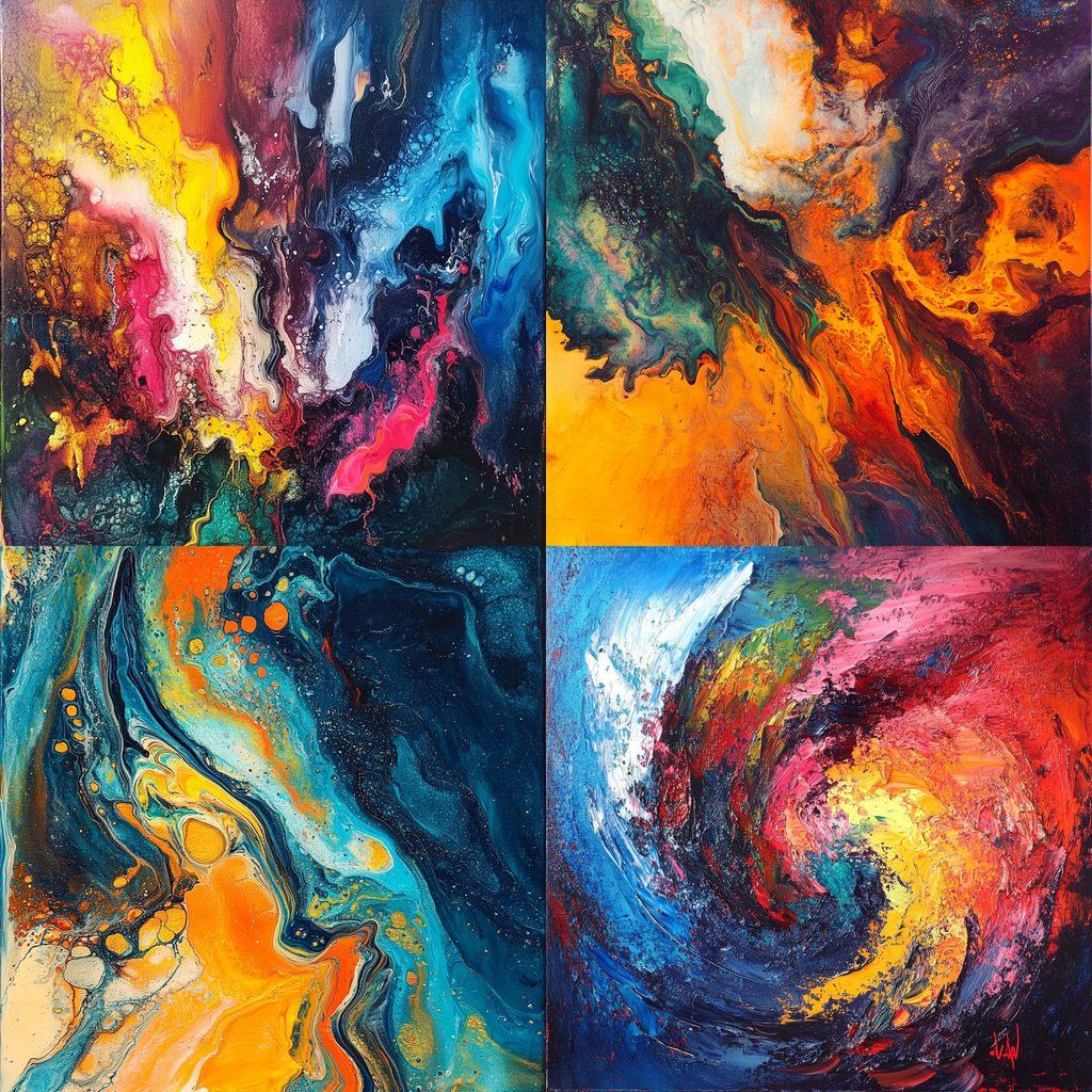 Abstract art style, Midjourney V6.1, render 1 of 4