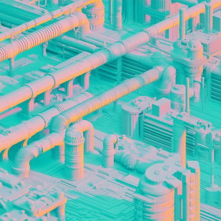 Fluorite Rack Couture style, Midjourney V6.1: technical infrastructure blueprint schematics