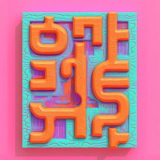 Fluorite Rack Couture style, Midjourney V6.1: typographic composition with large letters