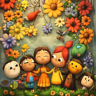 Roseglass Storycraft style, Midjourney V6.1: traditional folk art
