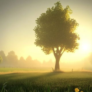Roseglass Storycraft style, Midjourney V6.1: realistic landscape photograph of quiet dawn