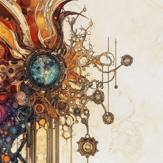 Riftigraphy style, Midjourney V6.1: abstract 3D render