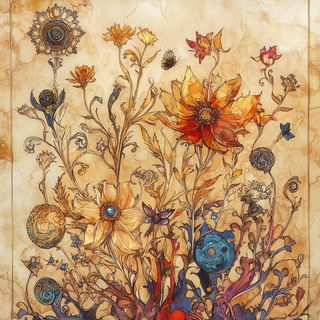 Riftigraphy style, Midjourney V6.1: traditional folk art
