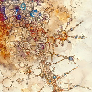 Riftigraphy style, Midjourney V6.1: editorial illustration for popular scientific magazine cover