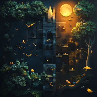Brumafilm style, Midjourney V6.1: retro fairy-tale illustration