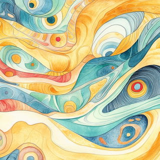 Tanglechromia style, Midjourney V6.1: creative pattern composition