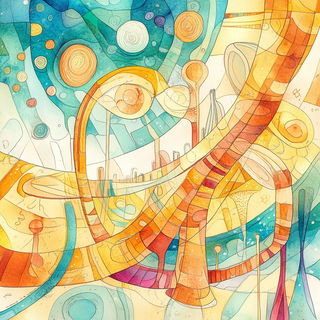 Tanglechromia style, Midjourney V6.1: typographic composition with large letters