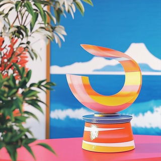 Tropicurrent style, Midjourney V6.1: abstract 3D render